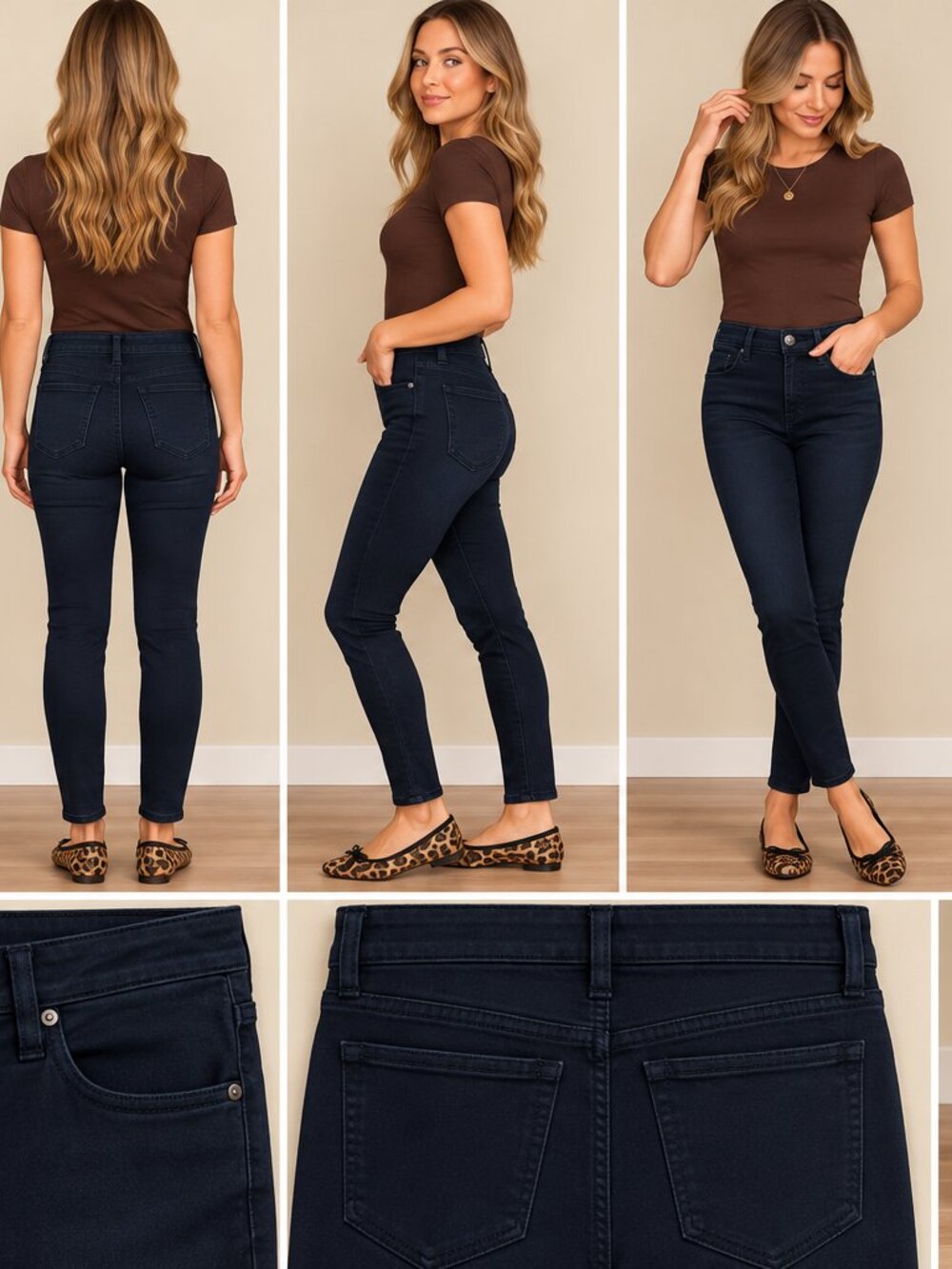 Level 99 “Skylight” Skinny Jeans – Size 27 (Dark Navy)